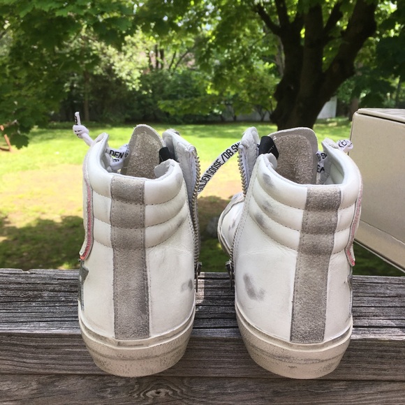 Golden Goose Slide Sneaker White/Ice/Camo Star NIB - Picture 6 of 9